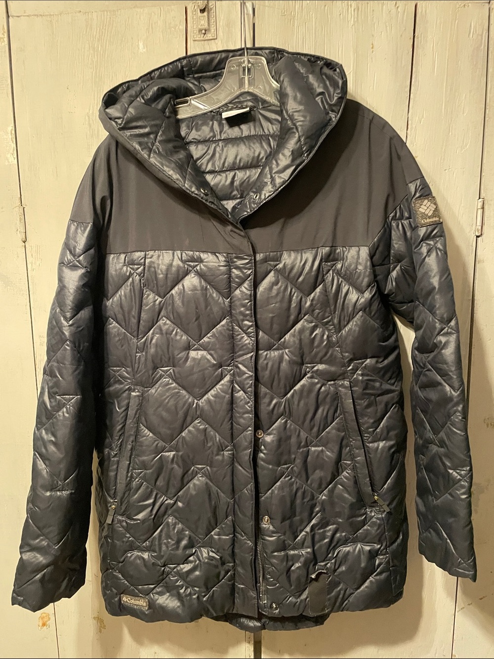Women's Columbia Quilted Hooded Puffer Coat - black